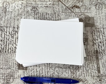 Blank 4" x 6" Postcards - 130lb / 350gsm Bright White Post Cards Invitations DIY Square or Rounded Corners Durable Sturdy Thick Cardstock