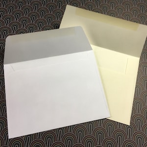 A2 Envelopes (25) - 4.375" x 5.75” White / Cream Greeting Mailing Stationery Invitations Blank Weddings Parties Gummed Flap Plain Economical