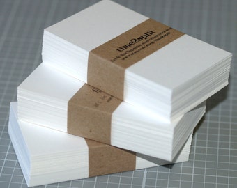 Business Card Blanks - Bright White 110 lb 2" x 3.5" Square or Rounded Corners Thick Cards Seller Supplies DIY Card Biz Shop Supply Sturdy