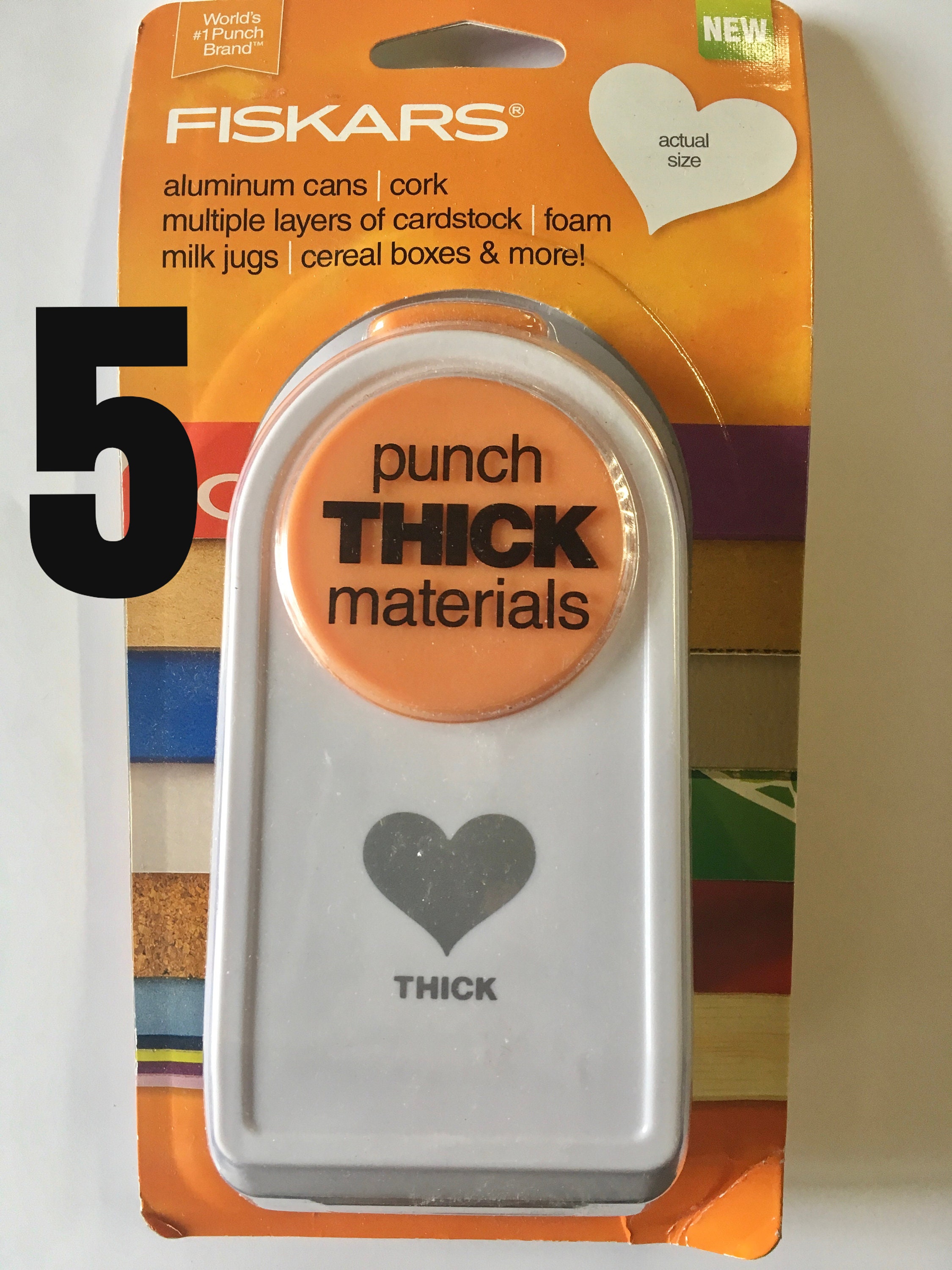Heart Shaped Hole Punch - Buytra Scrapbook Paper Punchers, 4 PCS 5/8 Inch 1  Inch 3/2 Inch 2 Inch Punches with 10 PCS Colored Adhesive Card Stock