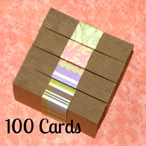 Blanks de cartes de visite (100) - Panneau d’aggloméré kraft de poids moyen 2 « x 3,5 » Cartes Vendeur Fournitures Recyclé Eco Friendly Épais Robuste Rustique BRICOLAGE