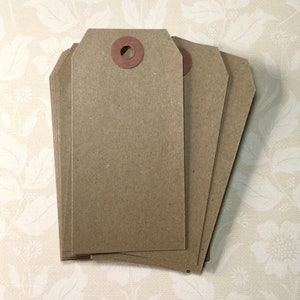 Mittelgroße Kraftpapier Tags - Größe # 4, 4-1/4 "x 2-1 / 8" Economy Versandanhänger Etsy Shop Material Papierwaren Merchandise Tags Mengenrabatt