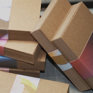 ATC / ACEO Blanks - kraft brown chipboard 2.5" x 3.5" lightweight art supplies art cards artist trading embellishment mixed media sturdy