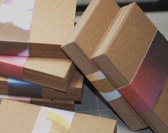 ATC / ACEO Blanks - kraft brown chipboard 2.5" x 3.5" lightweight art supplies art cards artist trading embellishment mixed media sturdy