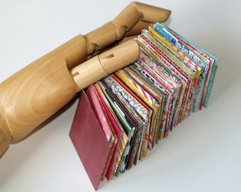 Mini Square Envelopes - 2.25" Tiny Little Handmade Assortment Wedding Guest Book Alternative Tooth Fairy Notes Pretty Small Stationery