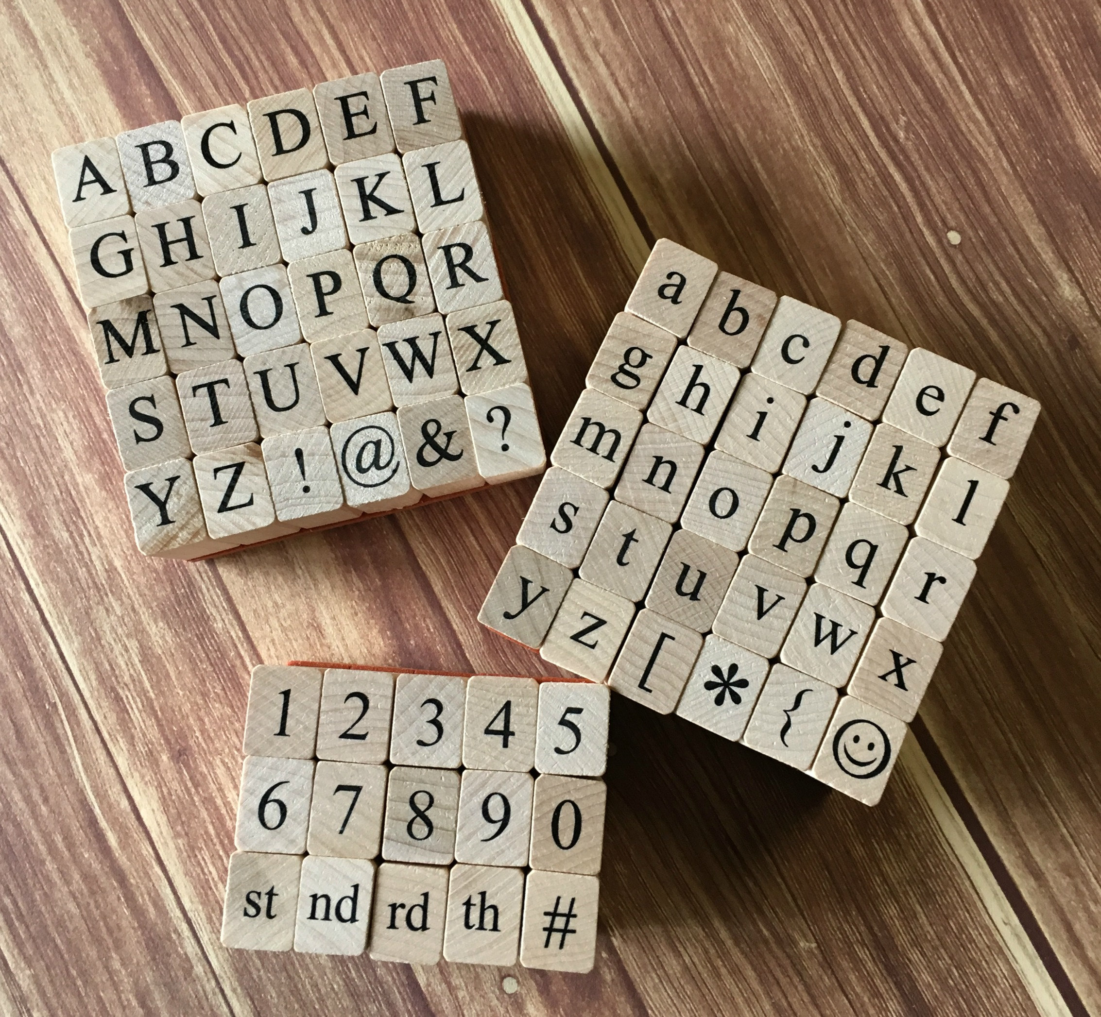 Vintage Lower Case Alphabet Number Stamp Set / Wood Number Rubber Stam –  DokkiDesign