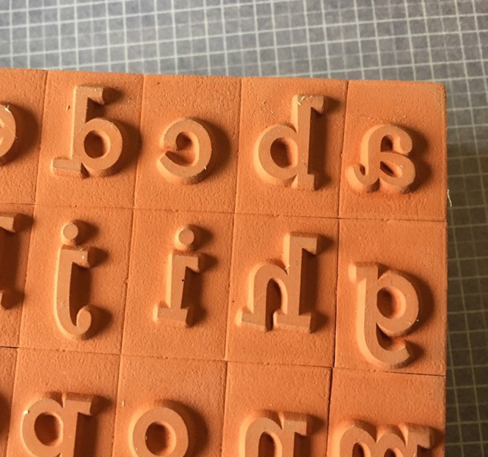 Alphabet Rubber Stamp Set Bold Typewriter Font Wood Mounted Etsy