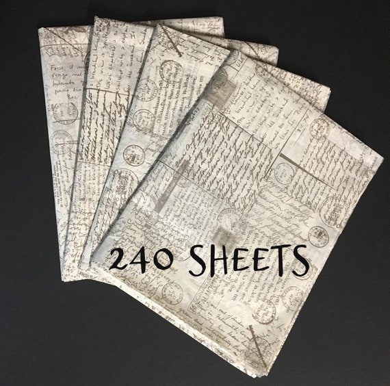 240 Sheets Vintage Postcard Print Tissue Wrap Antique Look 15x20 Packaging  Gift Paper Old Fashioned Wrapping Supplies Brown Bulk Order 