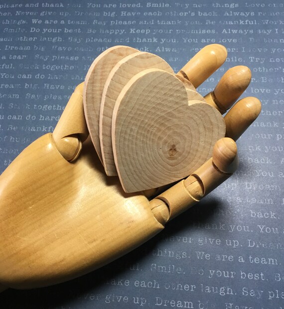 Large Wooden Hearts - Unfinished Wood 2.5