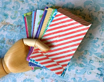 Handmade Coin / Seed Envelopes - 3x5 Colorful Assortment Small Envelopes Thank You Notes Recipe Cards Stationery Pretty Product Packaging