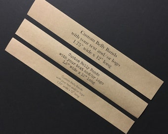Kraft Paper Belly Bands (100) - Product Wrap Packaging Printed Invitations Labels Seller Supplies Wedding Paper Ribbon Kraft Brown Paper