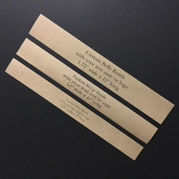 Kraft Paper Belly Bands (100) - Product Wrap Packaging Printed Invitations Labels Seller Supplies Wedding Paper Ribbon Kraft Brown Paper
