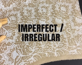 DESTASH IRREGULAR Kraft / White Lace Bags (25) . X-Large 8.5x11 Flat Merchandise Bags Packaging Less than Perfect Imperfect Creased Seconds