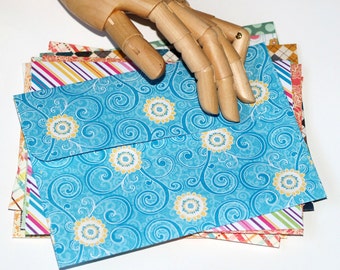 Handmade Envelopes - A7 Size 5x7 Assorted Designs Mailing Invitations Greetings Weddings Save the Dates Announcements Nostalgic Stationery