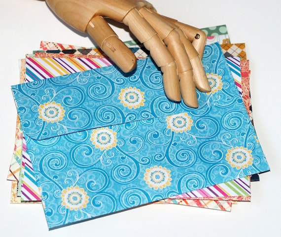 Handmade Envelopes - A7 Size 5x7 Assorted Designs Mailing Invitations Greetings Weddings Save the Dates Announcements Nostalgic Stationery