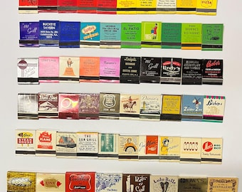 Vintage MATCHBOOKS Restaurants Eateries Diners - choose your own front strike curated individual singles or set souvenirs collectible