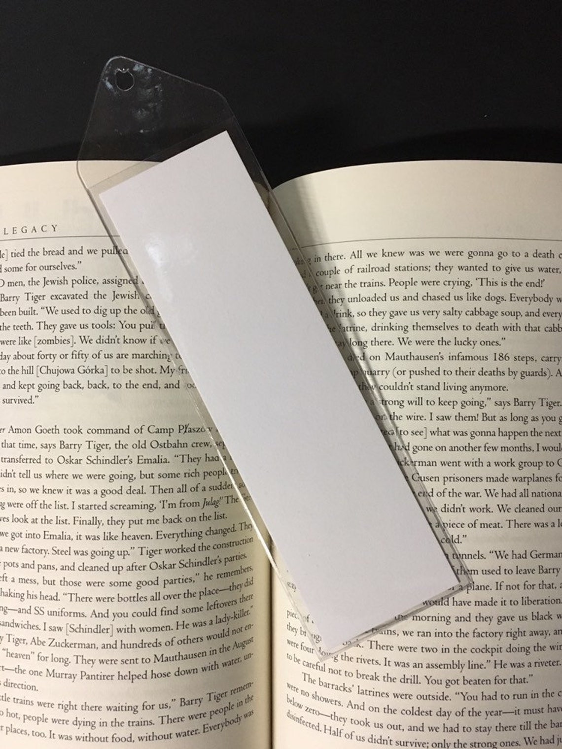Bookmark Sleeves / Blank Book Marks 10 Hanging Vinyl Holders Etsy