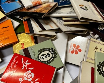 Vintage International MATCHBOOKS and MATCHBOXES - Lot of 12 world for travelers collectible cigar bar funky home decor Europe Asia Canada