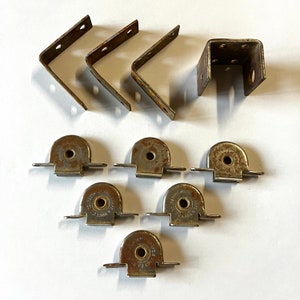 Vintage RUSTY HARDWARE - found objects metal items mixed media assemblage old parts collection art supply weird quirky assortment junk