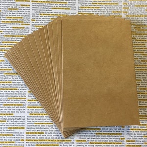 Kraftkuvert (25) - A4-storlek 10,5 x 17,5 cm Rustika hälsningar Utskick Brevpapper Robust papper Gummierat/självhäftande Inbjudningar Bröllop bild 5