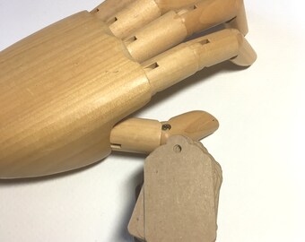 Kraft Tags - Mini Scalloped Top 1-3/4” x 1-1/8” Size #5 Small Price Product Labels Blank Retail Shop Supplies Twine Ties Jewelry Tags