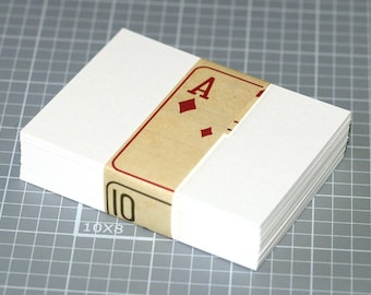 ACEO / ATC Blanks - 2.5"x3.5" bright white 110# cardstock square or rounded corners artist supplies art trading cards painting drawing