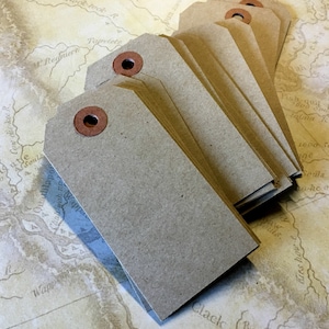 Medium Kraft Tags - Size #3, 3-3/4" x 1-7/8" Economy Shipping Tags Etsy Shop Supplies Paper Goods Merchandise Tags Quantity Medium Size