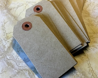 Medium Kraft Tags - Size #3, 3-3/4" x 1-7/8" Economy Shipping Tags Etsy Shop Supplies Paper Goods Merchandise Tags Quantity Medium Size