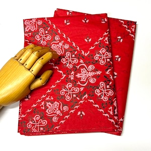 Papier bandana rouge - Country Western 15 x 20 ou 20 x 30 emballage emballage cadeau papier fournitures amusant fête d'anniversaire cow-boy thème cachemire