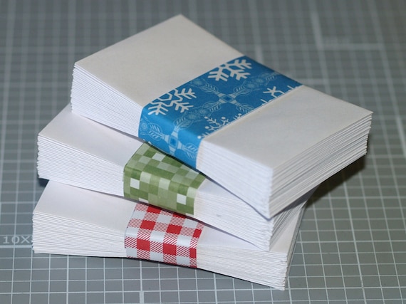Coin Envelopes . White Mini Business Card Size 2.25" x 3.5" Gummed Flap Seller Supplies Seeds Cards Scrapbooking Small Envelopes Gifts