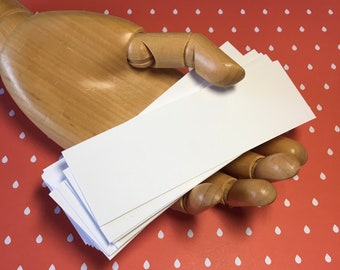 Marcapáginas en blanco DESTASH - Cartulina blanca brillante de 3,8 x 12,7 cm de grosor, suministros para arte, suave, mate, sin ácido, para dibujar, pintar, con bolígrafo y tinta, manualidades