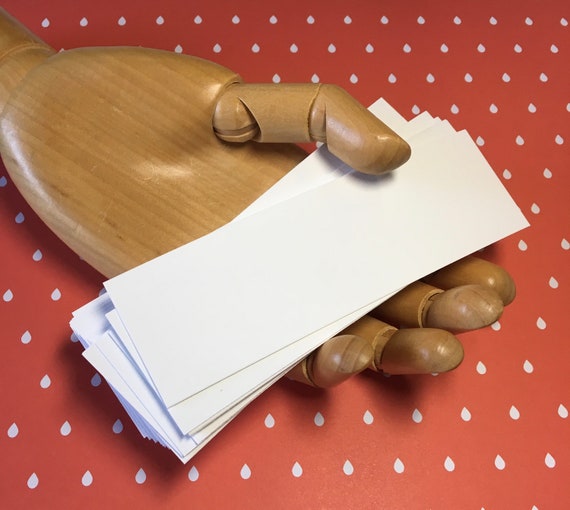 Blank Bookmarks DESTASH - Bright White 1.5" x 5" Thick Cardstock Art Supplies Smooth Matte Acid Free Drawing Painting Pen and Ink Crafts