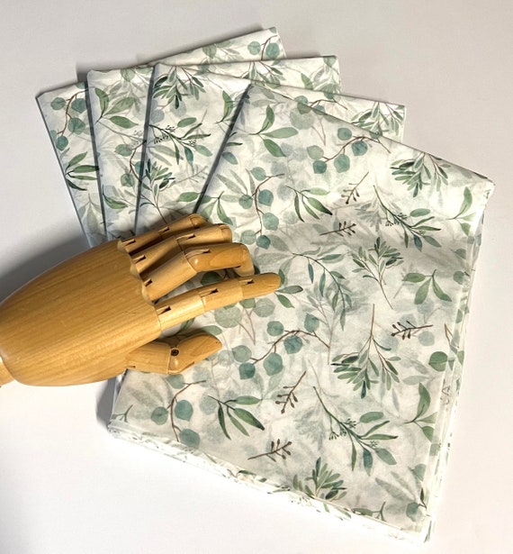 100 Sheets SAGE Gift Wrap Pom Pom Tissue Paper 15x20