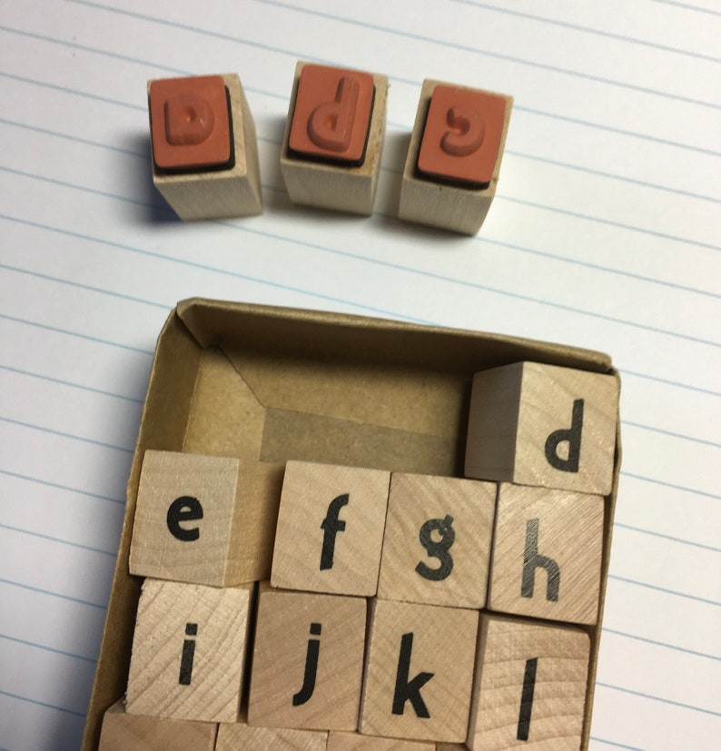 28 piece wood mounted small block elegant cursive letters card making invitations DIY uppercase lower case Alphabet Rubber Stamp Set