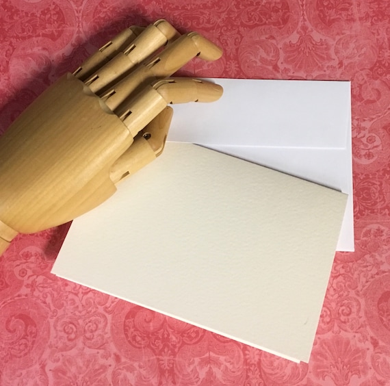 Watercolor Stationery Set (10) ~ A4 (4"x6") folded note cards white or kraft envelopes cold press paper 140# art supplies all occasion blank
