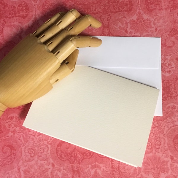 Watercolor Stationery Set (10) ~ A4 (4"x6") folded notecards white or kraft envelopes cold press watercolor paper 140# artist supplies paint
