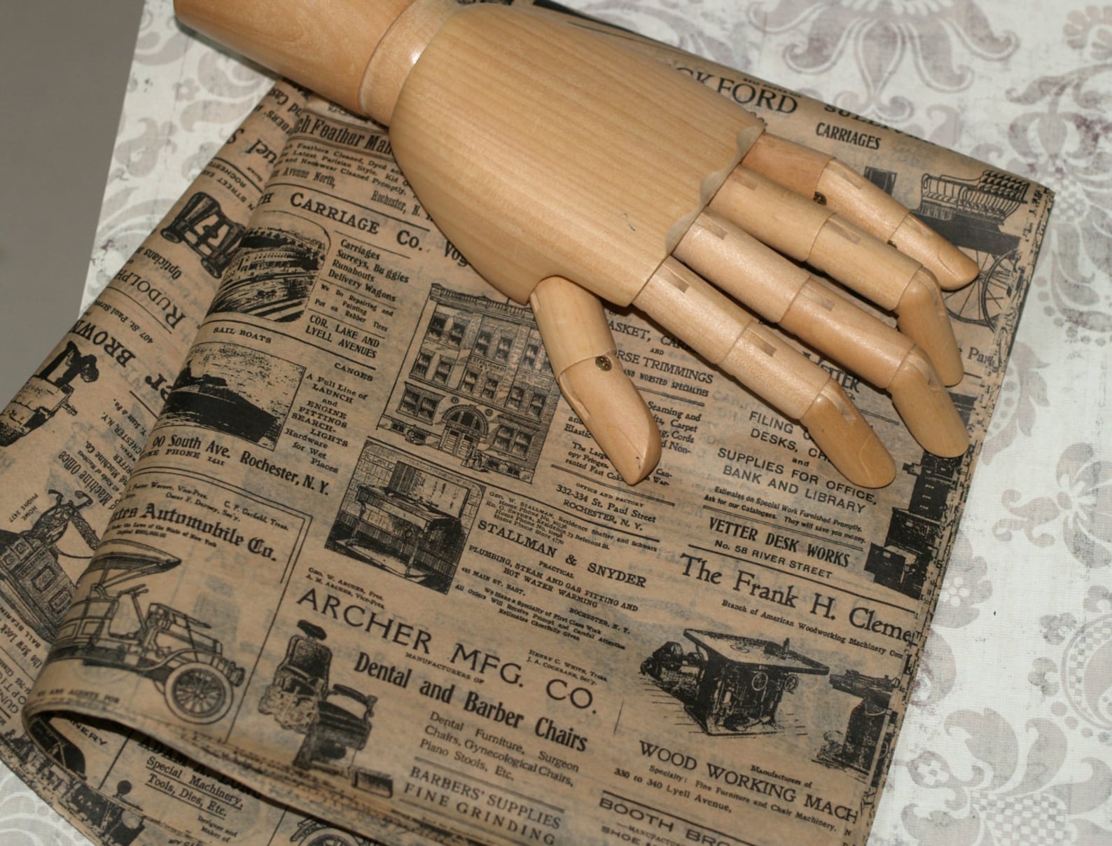 Kraft Newsprint Tissue Wrap 24 Sheets Vintage Look 15 Etsy