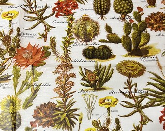 Desert Garden Tissue Wrap - Cactus Plants Botanical Cacti 15x20 or 20x30 Packaging Gift Paper Nature Theme Vibrant Floral Print