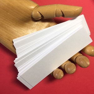 DESTASH Weiße Karton Tags / Lesezeichen - 250 Stück 1 "breite kleine winzige Rohlinge 110 # Hellweiß Lieferungen DIY Mini Kunst Bedarf Lesezeichen