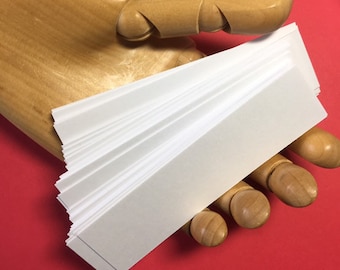 DESTASH White Cardstock Tags / Bookmarks - 250 Pieces 1" wide small tiny blank 110# Bright White Supplies DIY Mini Art Supplies Bookmarks