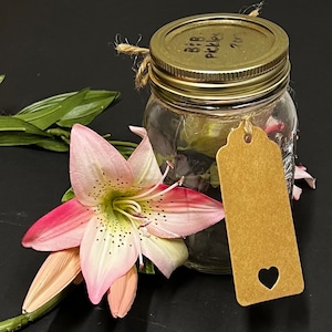 Étiquettes kraft - Découpe coeur festonné Cravates en jute 3,5 x 1,5 po Étiquettes rustiques Magasin de détail Fournitures pour salon d'artisanat Cadeaux de mariage