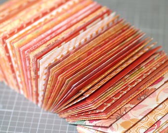 Oh So Orange ... 20 Mini Envelopes Business Card Size Bright Orange Envelopes Gift Enclosures Thank You Notes Wedding Guest Book Alternative
