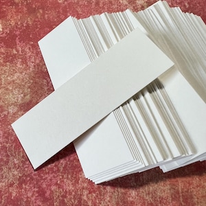 Papel de acuarela Fabriano prensado en frío o caliente - 100 piezas de 2,5 cm de ancho x 8,9 cm de largo - Artículos en blanco - Mini marcadores de arte en liquidación