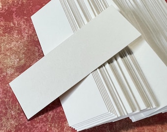 3 DOLLAR DEAL Hot or Cold Press Fabriano Watercolor Paper - 100 Pieces 1" wide x 3.5" long blank supplies mini art bookmarks clearance