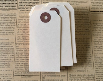 Medium Manila Tags - Size #3, 3-3/4" x 1-7/8" Economy Shipping Tag Etsy Shop Supplies Paper Goods Merchandise Bulk Quantity Medium Size