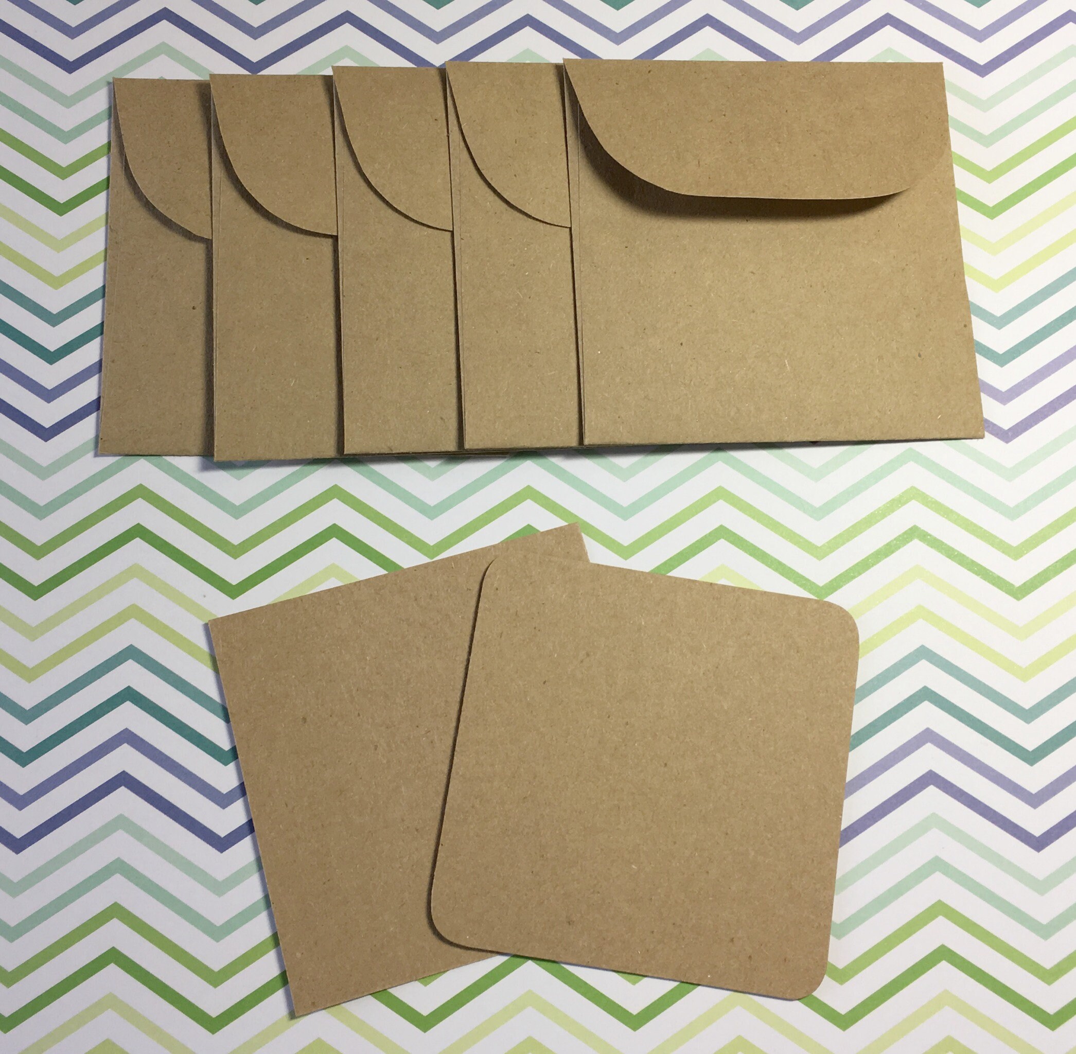 Kraft Envelopes / Cards Square 3.25 X 3.25 Etsy UK