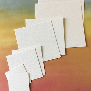 Quadratische Aquarellpapierkarten - Strathmore oder Canson Kaltgepresstes Kunstzubehör Quadratische oder runde Ecken Säurefreie Archivierung Aquarellmalerei