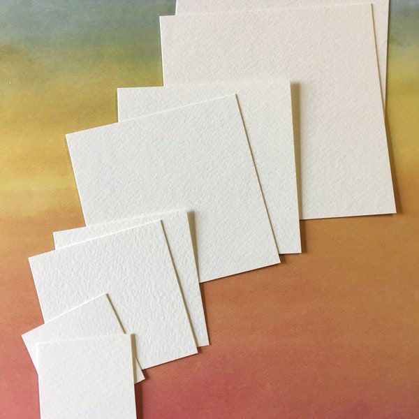 Square Watercolor Paper Cards - Strathmore Cold Press Art Supplies Square or Round Corners Acid Free Archival Watercolour Painting Blank