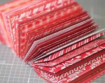 Seeing Red ... 20 Mini Envelopes . Business Card Size . Red Envelopes . Assortment . Gift Enclosures . Thank You Notes . Wedding Guest Book