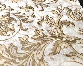 Elegant Gold Leaf Tissue Wrap - Subtle Metallic 15x20 or 20x30 Sheets Packaging Wrapping Paper Gifts Presents Classic Renaissance Theme